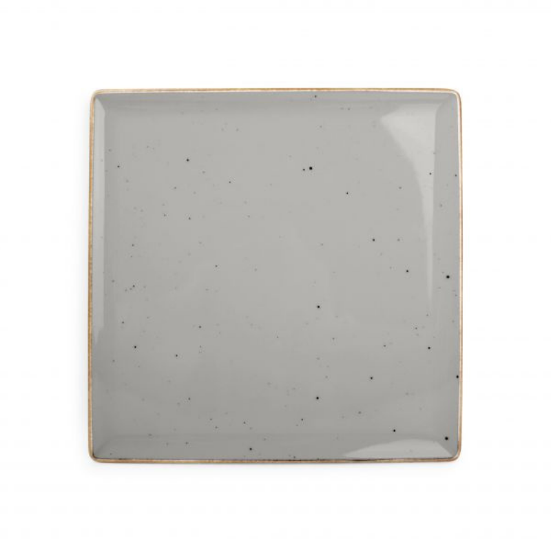 BB Collect Grey Talerz płaski kwadratowy 25,5x25,5 cm