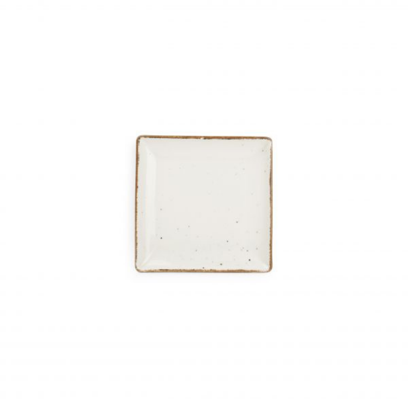 BB Collect Ivory Talerz płaski kwadratowy 11x11 cm
