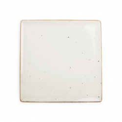BB Collect Ivory Talerz płaski kwadratowy 25,5x25,5 cm