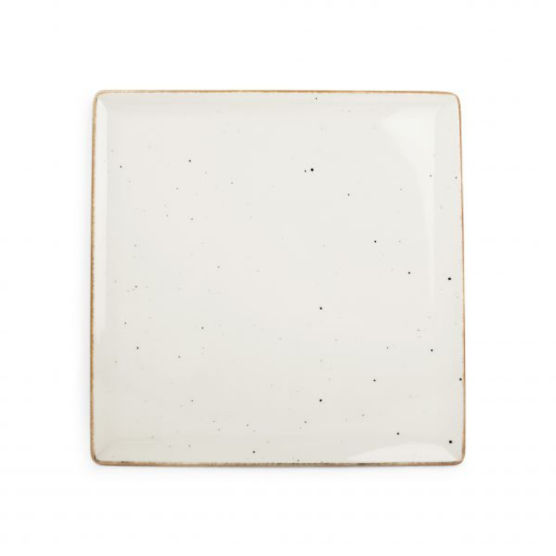 BB Collect Ivory Talerz płaski kwadratowy 25,5x25,5 cm